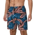 thumbnail image 1 of Yiaed Tropical Leaves Print Mens Swim Trunks Bathing Suit Compression Liner Beach Swim Shorts Swimwear Quick Dry Zipper Pocket No-Chafing Board Short-X-Large, 1 of 6