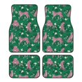 thumbnail image 1 of Yiaed Tropical Leopard Print Carpet Floor Mats for Cars, Auto Accessories Front & Rear Car Floor Mats Car Floor Foot Mat Sets of 4 Pieces, 1 of 7