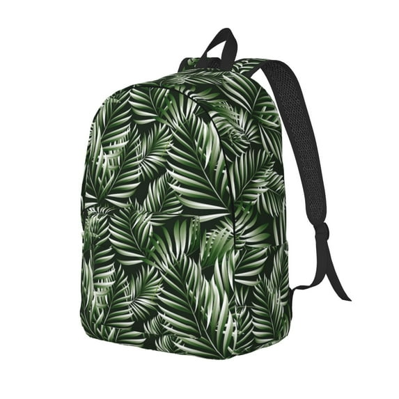 Yiaed Tropical Palm Leaves1 Print Print Laptop Backpack Travel Canvas Backpack Vintage Aesthetic Backpack for School Knapsack Backpack Backpack for School-Medium