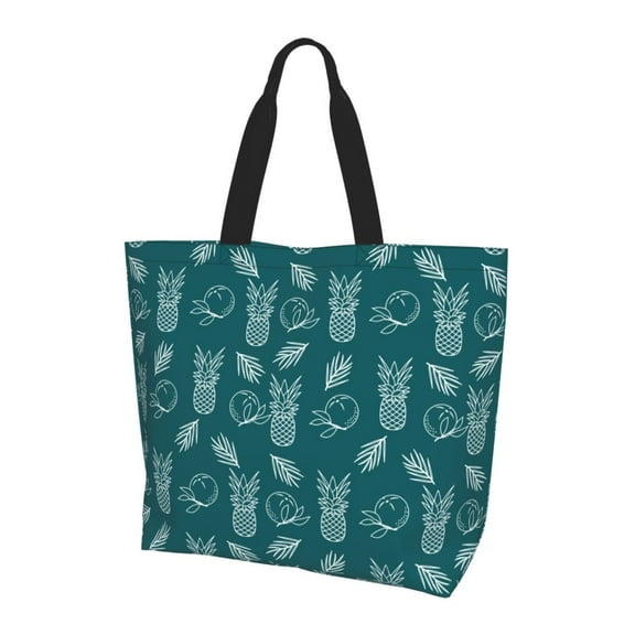 Yiaed Tropical Pineapple Print Handbag for Women Tote Purse Shoulder Bag Large Fashion Hobo Purse Handbag Shopping Tote