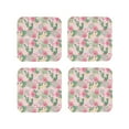 thumbnail image 1 of Yiaed Tropical Pitaya Print Leather Coasters for Drinks - Cup Coasters Coffee Table Kitchen Table Bar, Home & Office Gifts Handmade Drink Coasters-Square, 1 of 6