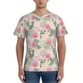 thumbnail image 1 of Yiaed Tropical Pitaya Print Mens Short Sleeve Tight Fit T-Shirt, Crewneck Casual Tee-X-Large, 1 of 5