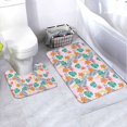thumbnail image 1 of Yiaed Tropical Plants Print Bathroom Mat Set 2 Pieces Mat Anti-Skid Pad Ultra Soft and Absorbent Bathroom Bath Mat Contour Bath Rugs for Toilet Base, 1 of 6