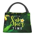 thumbnail image 1 of Yiaed Tropical Summer Vibes Print Lunch box lunch bag Portable Insulated Lunch Box for Women Men Cooler Tote Bag with Front Pocket for Work Picnic Travel, 1 of 6