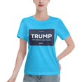 thumbnail image 1 of Yiaed Trump 2024 Make America Great Again Print Womens Tshirts Sleeve Tops Basic Teeshirt Summer Fashion Outfits-Medium, 1 of 6