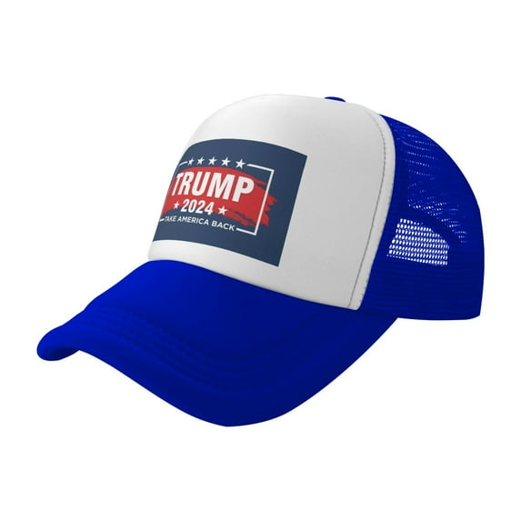 Yiaed Trump 2024 Take America Back Print Classic Trucker Hat Rugged Flex Mesh Baseball Cap