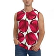 thumbnail image 1 of Yiaed Tulips Flowers Print Men's Singlet Vests Summer Running Muscle Tank Tops Gym Undershirt Round Neck Sleeveless for man, 1 of 1