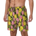 thumbnail image 1 of Yiaed Tulips Flowers Print Mens Swim Trunks Bathing Suit Compression Liner Beach Swim Shorts Swimwear Quick Dry Zipper Pocket No-Chafing Board Short-Medium, 1 of 6