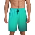 thumbnail image 1 of Yiaed Turquoise Light Blue for Men's Soft Sleep Pajama Short Lounging Pajama Shorts-Medium, 1 of 6