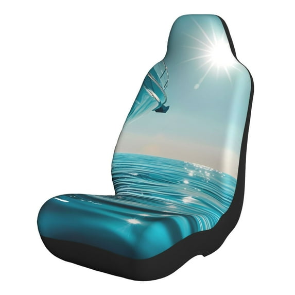 Yiaed Turquoise Ocean Reflection Print Car Seat Covers,Universal Auto Seats Protector Fits for Car,SUV Sedan,Truck,Automotive Seat Covers & Accessories-1