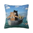 thumbnail image 1 of Yiaed Two Brave Cats Are Floating On The Sea Iceberg Print Pillow Covers Super Soft Decorative Square Throw Pillow Covers Case Cushion Covers for Sofa Couch Bedroom Car Decor（No pillow core）-22"x22", 1 of 7