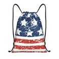 thumbnail image 1 of Yiaed USA Colors Stripes1 Print Drawstring Bags Drawstring Backpack Bulk String Back Pack Gym Sport Bag-Small, 1 of 5