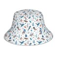 thumbnail image 1 of Yiaed Undersea Animals Print Reflective Stripe Bucket Hat Unisex Funny Outdoor Fisherman Cap Beach Sun Hat, 1 of 1