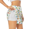 thumbnail image 1 of Yiaed Undersea Animals Print Women's Running Shorts with Liner 3 Zipper Pockets Elastic Workout Athletic Gym Yoga Shorts-Medium, 1 of 7
