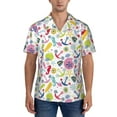 thumbnail image 1 of Yiaed Undersea Seahorse Print Hawaiian Shirt for Men Short Sleeve Button Down Shirts Beach Shirts for Men-Medium, 1 of 5