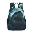 thumbnail image 1 of Yiaed Undersea Shark Print Lightweight Backpack Travel Backpacks Hiking Daypack for Women Men, 1 of 5