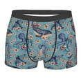 thumbnail image 1 of Yiaed Underwater Animals and Flowers Print Men's Soft Cotton Boxer Shorts Breathable Boxers Underwear Moisture-Wicking Underwear Stretch Boxer Briefs for Man-Large, 1 of 5