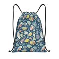 thumbnail image 1 of Yiaed Underwater Creature Print Drawstring Bags Drawstring Backpack Bulk String Back Pack Gym Sport Bag-Small, 1 of 5