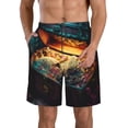 thumbnail image 1 of Yiaed Underwater Treasure Chest Print Men's Swim Trunks with Lining Quick Dry Sports Shorts Beach Shorts Boardshorts-XX-Large, 1 of 5