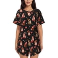 thumbnail image 1 of Yiaed Valentine Gnome Print Short Sleeve Pajama Sets for Women Casual Crew Neck 2 Piece Lounge Sets Women's Short-Sleeved Pajama-4X-Large, 1 of 1