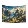 thumbnail image 1 of Yiaed Valley River Dinosaur Print Dog Blankets-Cat Blanket Washable for Couch Protection,Puppy Blanket, Soft Plush Reversible Throw Furniture Protector-, 1 of 8