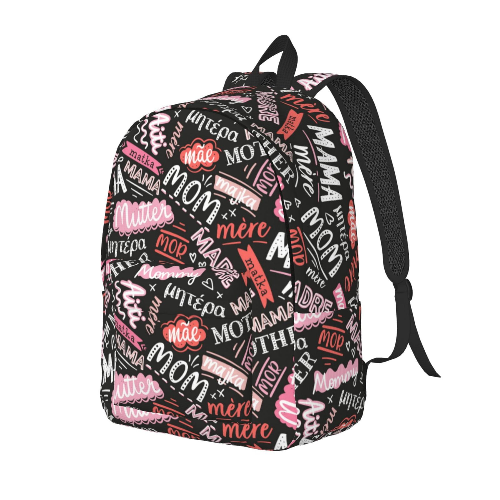 Yiaed Various Languages Mother Print Print Laptop Backpack Travel ...
