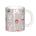 thumbnail image 1 of Yiaed Various Rabbits Print Ceramics Coffee,Large Handle Design,Extra Large Tea and Coffee Cup for Office and Home Mugs, 1 of 6