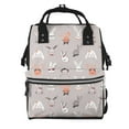 thumbnail image 1 of Yiaed Various Rabbits Print Multi-Function Travel Backpack Nappy Bags, Nursing Bag, Fashion Mummy, Roomy Waterproof for Baby Care, Stylish and Durable, 1 of 5