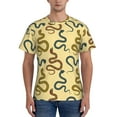 thumbnail image 1 of Yiaed Various Snake Print Mens Short Sleeve Tight Fit T-Shirt, Crewneck Casual Tee-X-Large, 1 of 5