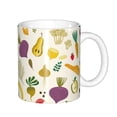 thumbnail image 1 of Yiaed Vegetable Print Ceramics Coffee,Large Handle Design,Extra Large Tea and Coffee Cup for Office and Home Mugs, 1 of 6