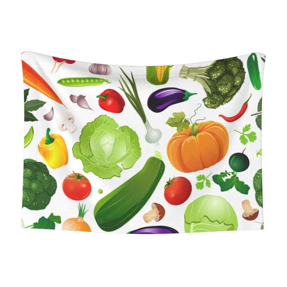 Yiaed Vegetables2 Print Dog Blankets-Cat Blanket Washable for Couch Protection,Puppy Blanket, Soft Plush Reversible Throw Furniture Protector-Large