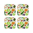 thumbnail image 1 of Yiaed Vegetables2 Print Leather Coasters for Drinks - Cup Coasters Coffee Table Kitchen Table Bar, Home & Office Gifts Handmade Drink Coasters-Square, 1 of 6