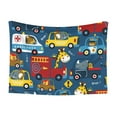 thumbnail image 1 of Yiaed Vehicles Cartoon with Funny Drivers Print Dog Blankets-Cat Blanket Washable for Couch Protection,Puppy Blanket, Soft Plush Reversible Throw Furniture Protector-Small, 1 of 8