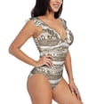 thumbnail image 1 of Yiaed Vineyard Landscape 1 Print Women's Ruffled One Piece Swimsuit V Neck Swimwear Slimming Monokini for Woman-X-Large, 1 of 8