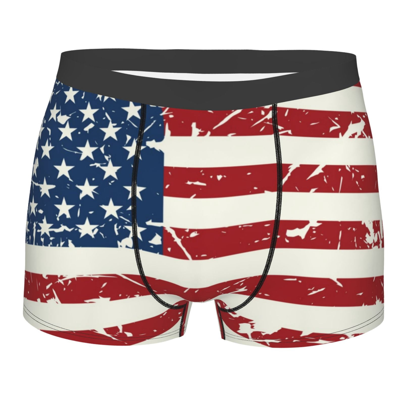 Yiaed Vintage American Flag Print Men's Soft Cotton Boxer …