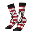 thumbnail image 1 of Yiaed Vintage Baseball American Flag Print Great elasticity Crew Socks Sports socks for Men and Women, 1 of 6