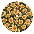 thumbnail image 1 of Yiaed Vintage Black Plaid Sunflower Print Christmas Tree Skirt , Tree SkirtsTree Mat for Christmas Winter Holiday Indoor Decorations-30", 1 of 7