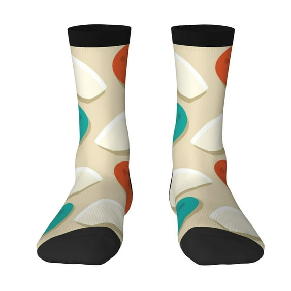 Yiaed Vintage Bowling Print Great elasticity Crew Socks Sports socks for Men and Women