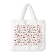 thumbnail image 1 of Yiaed Vintage Christmas Reindeer Print Fluffy Shoulder Bag Plush Bags Women Ladies Tote Bag Fluffy White Furry Purse Handbag for Autumn and Winter, 1 of 7