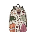 thumbnail image 1 of Yiaed Vintage Coffee Print Backpack, Premium Laptop Backpack, Travel Backpack for Women, Lightweight Backpacks, Comfortable Back Pack-Medium, 1 of 5