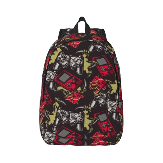 Yiaed Vintage Gaming Print Backpack, Premium Laptop Backpack, Travel Backpack for Women, Lightweight Backpacks, Comfortable Back Pack-Medium
