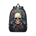 thumbnail image 1 of Yiaed Vintage Leaf Flower Skull Print Backpack, Premium Laptop Backpack, Travel Backpack for Women, Lightweight Backpacks, Comfortable Back Pack-Medium, 1 of 7