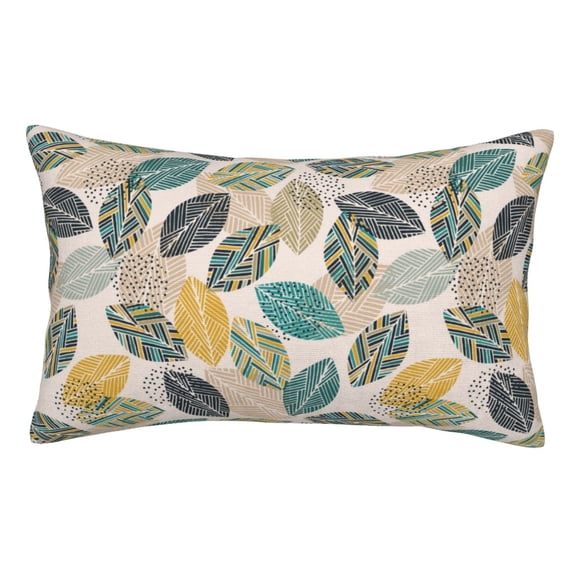 Yiaed Vintage Leaves Print Brushed Microfiber Envelope Pillowcases, Standard,Envelope Closure Pillow Cases(No pillow core)-14"x20"