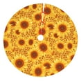 thumbnail image 1 of Yiaed Vintage Leopard Print Sunflower Print Christmas Tree Skirt , Tree SkirtsTree Mat for Christmas Winter Holiday Indoor Decorations-48", 1 of 7