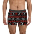 thumbnail image 1 of Yiaed Vintage Maple Leaf with Skull Pattern Print Men's Soft Cotton Boxer Shorts Breathable Boxers Underwear Moisture-Wicking Underwear Stretch Boxer Briefs for Man-X-Large, 1 of 5