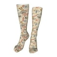 thumbnail image 1 of Yiaed Vintage Nautical Print Great elasticity Adult Stockings Sports socks for Men and Women-One Size, 1 of 8