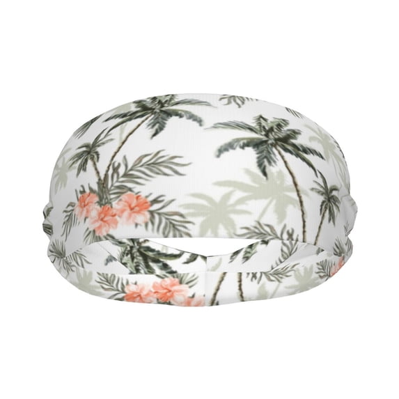 Yiaed Vintage Palm Trees Print Sports Headbands,Moisture Wicking Workout Headband, Sweatband Headbands for Running,Cycling for Women and Men