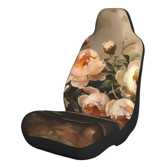 Yiaed Vintage Peonies Rustic Charm Print Car Seat Covers,Universal Auto Seats Protector Fits for Car,SUV Sedan,Truck,Automotive Seat Covers & Accessories-1