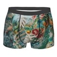 thumbnail image 1 of Yiaed Vintage Print Island Skull Print Men's Soft Cotton Boxer Shorts Breathable Boxers Underwear Moisture-Wicking Underwear Stretch Boxer Briefs for Man-Small, 1 of 5