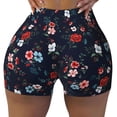 thumbnail image 1 of Yiaed Vintage Rose Print Women's Athletic Shorts Running Shorts Sporty Short High Waisted Elastic Workout Shorts for Yoga Gym Running & Sports -Small, 1 of 8